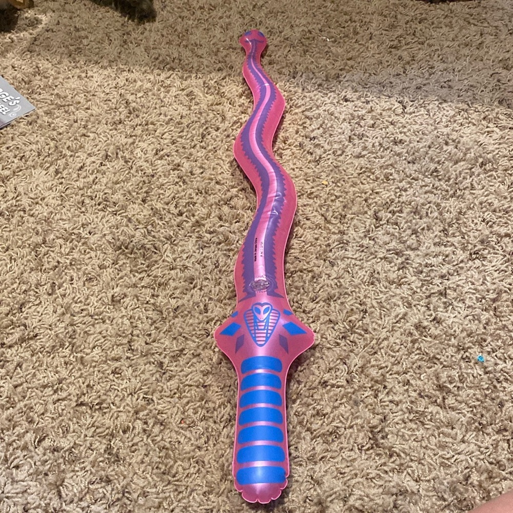 Blow up snake sword